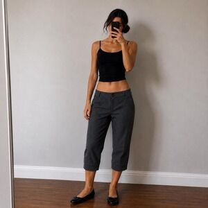Y2K Suzy Shier Herringbone Dress Capri Pants Tailored Women‎ 8 Quiet Luxury Work